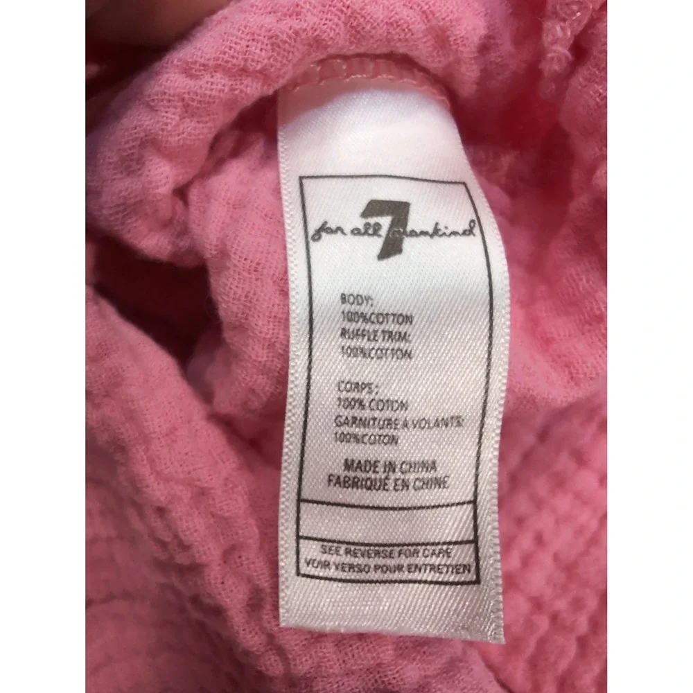 7 For All Mankind Baby‎ Pink Gauze Dress & Bloomer Set 18M Ruffled Trim